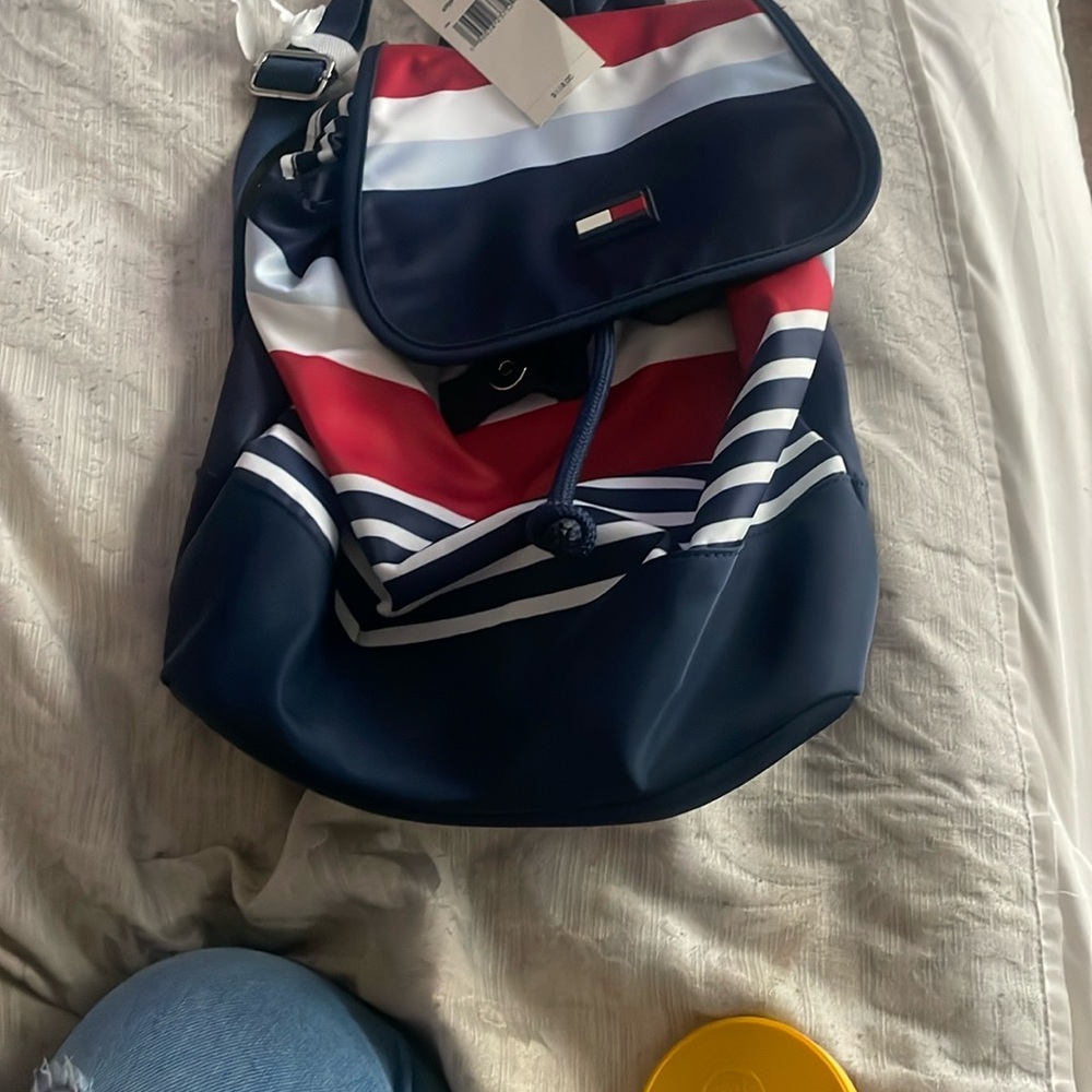 Tommy Hilfiger Tricolor Striped Backpack